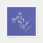 ラベンダー応援85年85誕生日 スタンダードカクテルナプキン (正面)