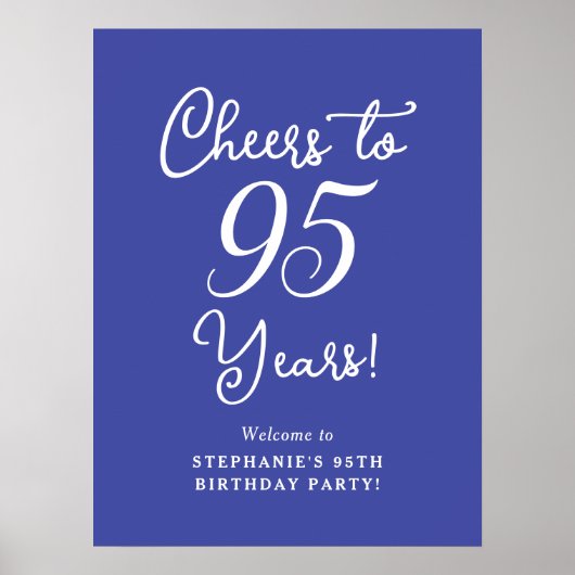 ラベンダー応援95年95th誕生日へようこそ ポスター (正面)