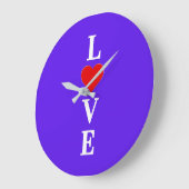 ラベンダー愛 ラージ壁時計 (傾斜)