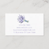 ラベンダー手作り自然浴美しい及びスパ 名刺 (裏面)