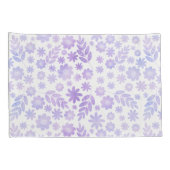 ラベンダー手描き花柄 枕カバー (裏面-右)