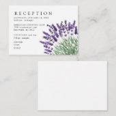 ラベンダー披露宴キャッシュ結婚バー エンクロージャーカード (正面/裏面)