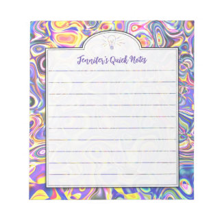 ラベンダー抽象芸術アーカスタムトショッピングまたはアイディアノート ノートパッド