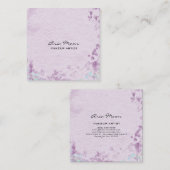 ラベンダー抽象芸術スクエアビジネスカード スクエア名刺 (正面/裏面)