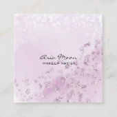 ラベンダー抽象芸術スクエアビジネスカード スクエア名刺 (正面)