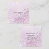 ラベンダー抽象芸術スクエアビジネスカード スクエア名刺 (正面/裏面)