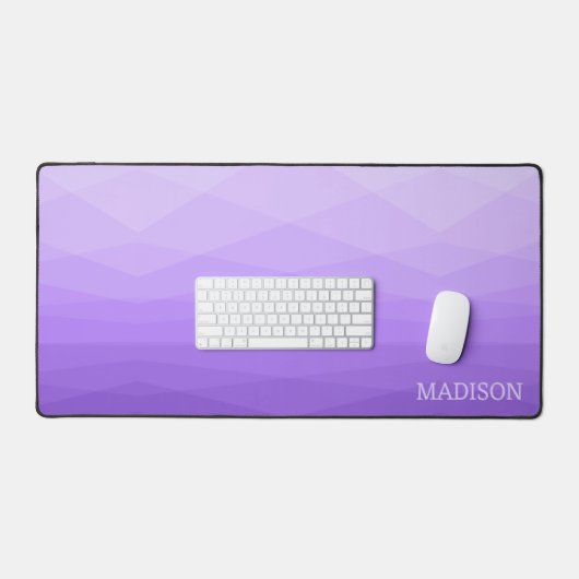 ラベンダー抽象芸術多角形デザイン デスクマット (キーボード&マウス)