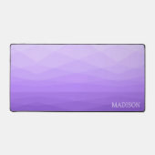 ラベンダー抽象芸術多角形デザイン デスクマット (正面)