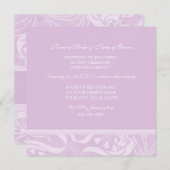 ラベンダー旋回婚約パーティ招待状 招待状 (正面/裏面)