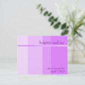 ラベンダー昇格結婚式招待状RSVPカード 出欠カード (スタンド正面)