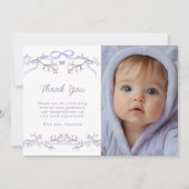 ラベンダー春の庭 あらゆる年齢の写真 サンキューカード (正面)