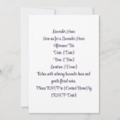 ラベンダー時間 | フローラ 招待状 (裏面)