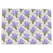 ラベンダー柄のカスタム大型紙袋 ラージペーパーバッグ (裏面)