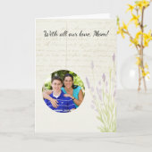 ラベンダー栽培ヴィンテージ手書き母の日 カード (黄色い花)