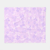 ラベンダー植物学II フリースブランケット (正面(横))