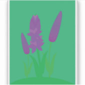 ラベンダー植物 シール (正面)