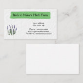 ラベンダー植物 名刺 (正面/裏面)