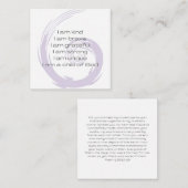 ラベンダー毎日の確認カード子供へ ノートカード (正面/裏面)