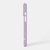 ラベンダー水彩の野の花 iPhone 16ケース (左側面)