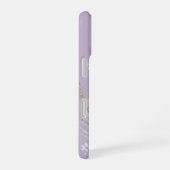 ラベンダー水彩の野の花 iPhone 16ケース (右側面)