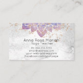 *～*ラベンダー水彩曼荼羅グリッタースピリチュアル 名刺 (裏面)