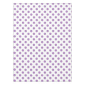 ラベンダー水玉模様オンホワイト テーブルクロス (正面)