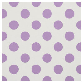 ラベンダー水玉模様オンホワイト ファブリック