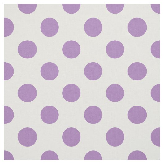 ラベンダー水玉模様オンホワイト ファブリック (見本)