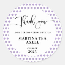 ラベンダー水玉模様卒業