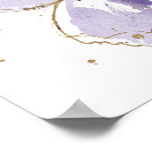 ラベンダー水色バタフライ ポスター (角)