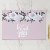 ラベンダー水色フローラ感動的引用文 ペーパーパッド (インサイチュ)