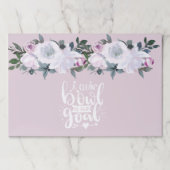 ラベンダー水色フローラ感動的引用文 ペーパーパッド (正面)