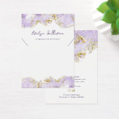 ラベンダー流体大理石プロファイルカード (デスク)