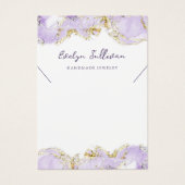 ラベンダー流体大理石プロファイルカード (正面)