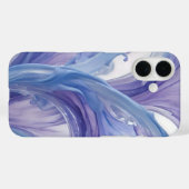 ラベンダー流体開花-抽象芸術フローラスプラッシュアート Case-Mate iPhoneケース (裏面 (横))