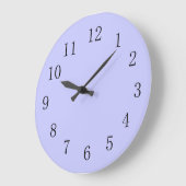 ラベンダー浴室デコール婦人用コードレス ラージ壁時計 (傾斜)