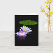 ラベンダー淡い色のの睡蓮ノートグリーティングカード カード (黄色い花)