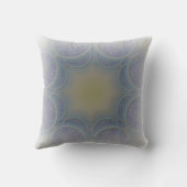 ラベンダー淡い色の設計モノグラム クッション (裏面)