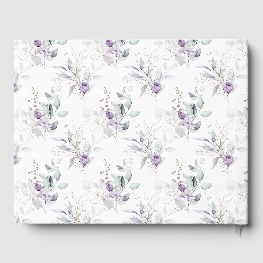 ラベンダー牡丹とホワイトロー結婚ズ ゲストブック (裏面)