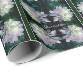 ラベンダー牡丹の花の開花 パーソナライズされた ラッピングペーパー (ロールコーナー)