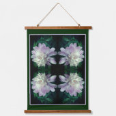 ラベンダー牡丹フラワーイン開花抽象芸術 吊り下げ型タペストリー (正面)