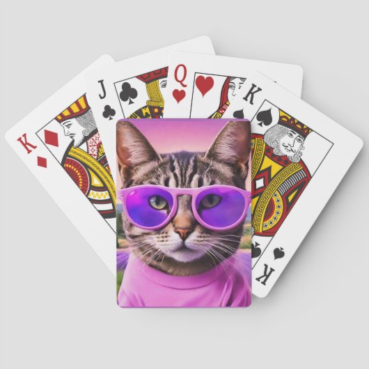 ラベンダー畑のジャジーな猫 トランプ (裏面)