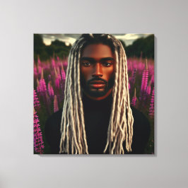 ラベンダー畑の守護者 キャンバスプリント