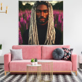 ラベンダー畑の守護者 キャンバスプリント (インサイチュ (リビング))