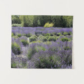 ラベンダー畑の真ん中にあるベンチ タペストリー (正面(横))