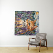 ラベンダー畑の美しい生姜の猫 タペストリー (インサイチュ(横))