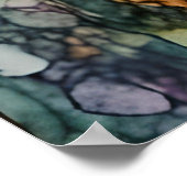 ラベンダー畑の美しい生姜の猫 ポスター (角)