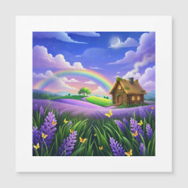 ラベンダー畑の虹の小屋の夢