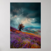 ラベンダー畑の雷雨 – ドラマチック ポスター (正面)