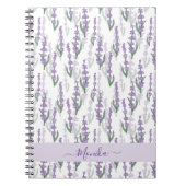 ラベンダー畑は紫色の花を提供する ノートブック (正面)